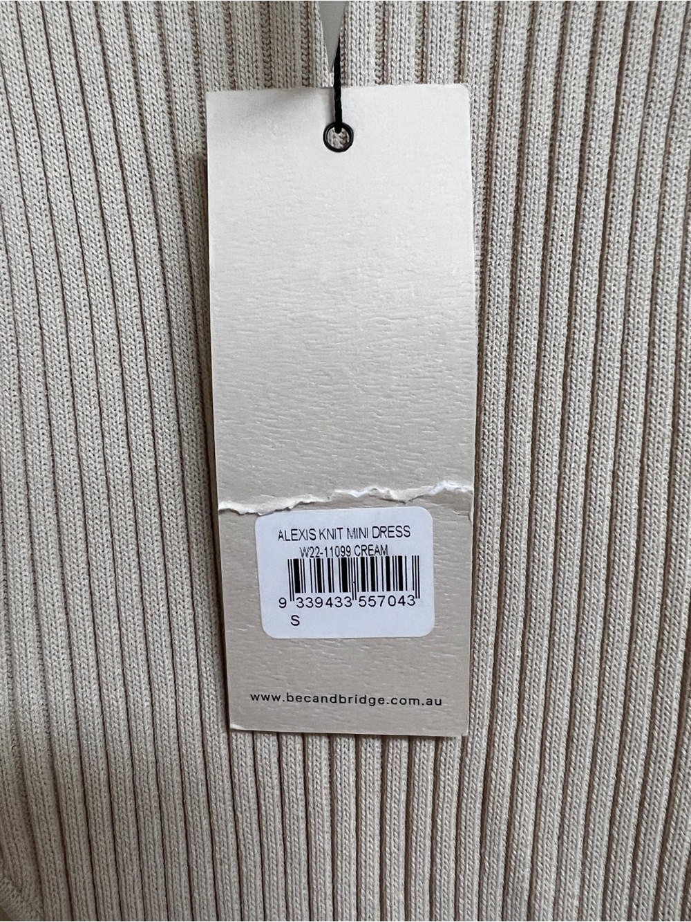 BEC + BRIDGE Alexis Knit Mini Dress Cream Size Small NWT - Picture 4 of 6
